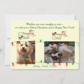 De Kaart van de Hond van Kerstmis van de douane (Voorkant)