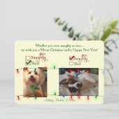 De Kaart van de Hond van Kerstmis van de douane (Staand voorkant)