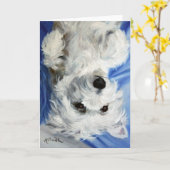 De Kaart van de Hond van Terrier van het Hoogland (Gele Bloem)