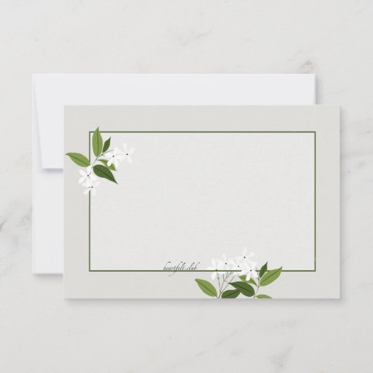 De Kaart van de jasmijn RSVP (Achterkant)