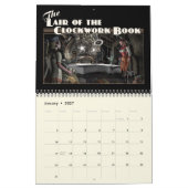 De kaart van de kalender van het klokwerkboek (Jan 2027)