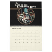 De kaart van de kalender van het klokwerkboek (Feb 2026)