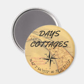 De Kaart van de Kans van dagen met Coördinaten Mag Magneet (Voorkant / Achterkant)