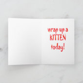 DE KAART VAN DE KAT PRETTIGE FEESTDAGEN (PLURAL:) (Binnen)