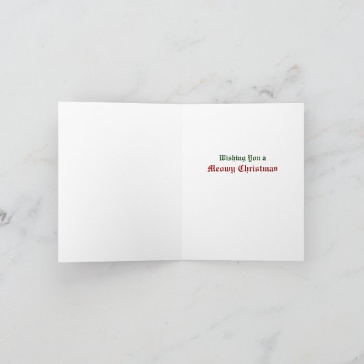 De Kaart van de Kat van de Vakantie van Kerstmis (Binnen)