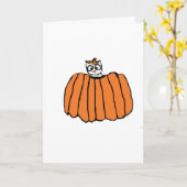 De Kaart van de Kat van Halloween (Gele Bloem)