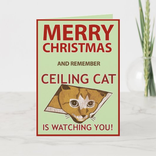 De Kaart van de Kat van het Plafond van Kerstmis (Voorkant)
