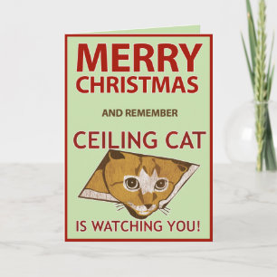 De Kaart van de Kat van het Plafond van Kerstmis