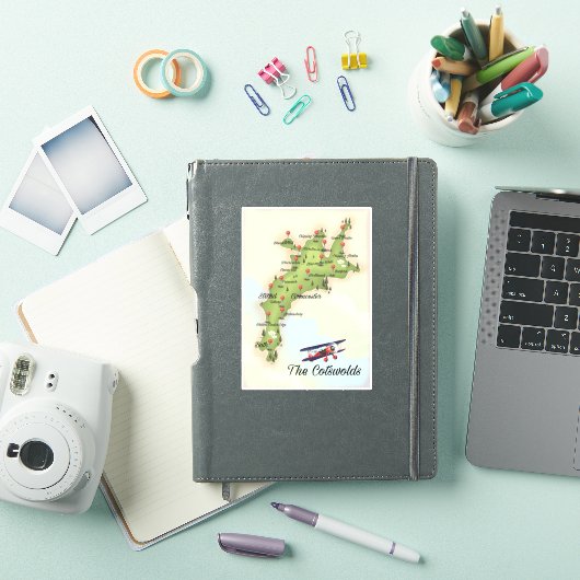 De  kaart van de Katoen Sticker (iPad Cover)