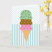 De Kaart van de Kegel van het roomijs (Gele Bloem)