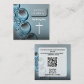 De Kaart van de Kerk van het Moderne Blauwe Water Vierkante Visitekaartje (Voorkant / Achterkant)