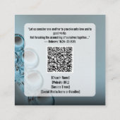 De Kaart van de Kerk van het Moderne Blauwe Water Vierkante Visitekaartje (Achterkant)