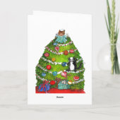 De Kaart van de Kerstboom van de Kat van het kat (Achterkant)