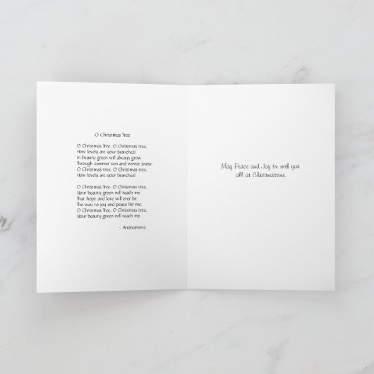 De kaart van de kerstboom voor Broer en Familie - (Binnen)