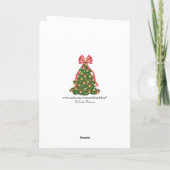 De kaart van de kerstboom, voor Neef, Vrede en (Achterkant)