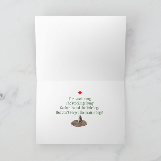 De Kaart van de Kerstman van de prairiehond (Binnen)