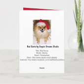 De Kaart van de Kerstman van Pomeranian van (Achterkant)