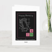 de kaart van de kimonoverjaardag (Achterkant)