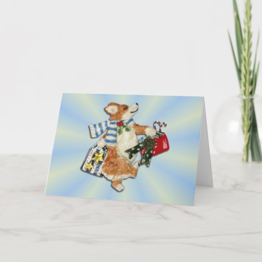 De Kaart van de Klant van de Vakantie van Corgi (Voorkant)