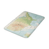 De Kaart van de Kleur van de Retro van de Wereld Badmat (Gekanteld)