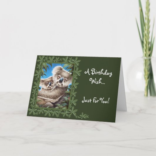 De Kaart van de koala en van de Verjaardag van het (Voorkant)