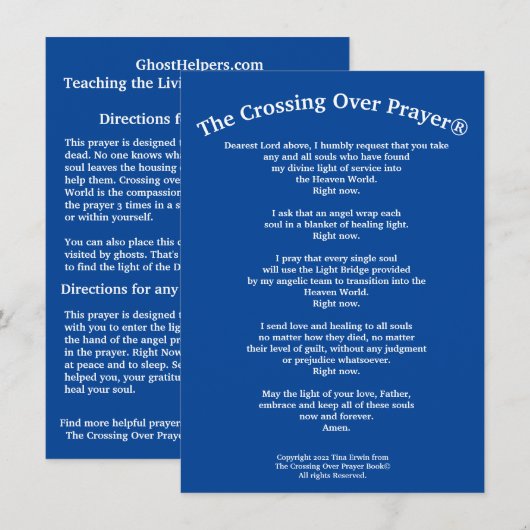 De Kaart van de kruising (Voorkant / Achterkant)