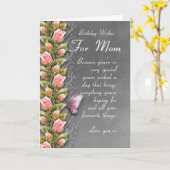 de kaart van de mammaverjaardag - verjaardagskaart (Gele Bloem)