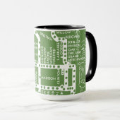 De kaart van de metro van Chicago met Treinhaltes  Mok (Voorkant rechts)