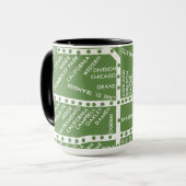 De kaart van de metro van Chicago met Treinhaltes  Mok (Voorkant links)