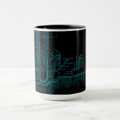 De kaart van de metro van Chicago met Treinhaltes  Mok (Midden)