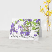 De Kaart van de Moederdag van de kolibrie (Gele Bloem)