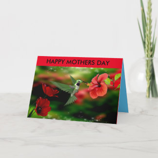 De kaart van de Moederdag van de kolibrie