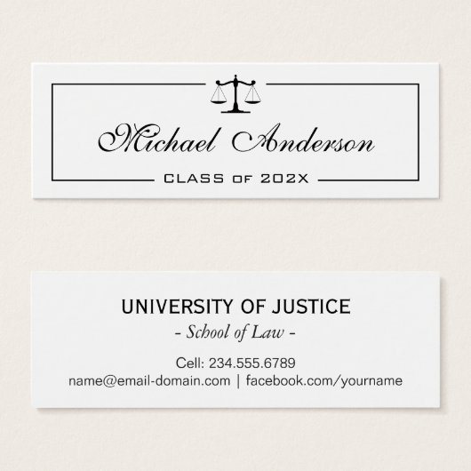 De Kaart van de Naam van de Student van de School (Voorkant /achterkant)