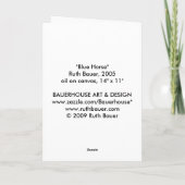 De Kaart van de nota:  "Blauw Paard " (Achterkant)