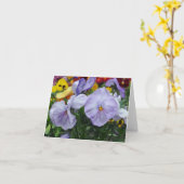 De Kaart van de nota: Liliac Pansies (Gele Bloem)