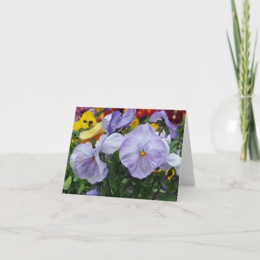 De Kaart van de nota: Liliac Pansies (Voorkant)