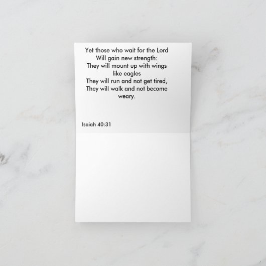 De Kaart van de nota - "op Vleugels zoals Eagles " (Binnen)