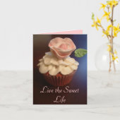 De Kaart van de Nota van Cupcake (Gele Bloem)