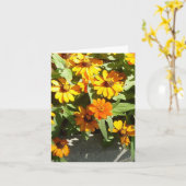 De Kaart van de Nota van de Bloemen van de herfst (Gele Bloem)