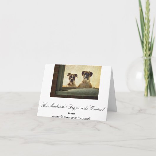 De Kaart van de Nota van de Hond van de bokser - (Achterkant)