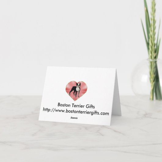 De Kaart van de Nota van de Kerstman van Boston (Achterkant)