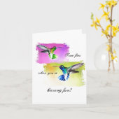 De Kaart van de Nota van de kolibrie (Gele Bloem)