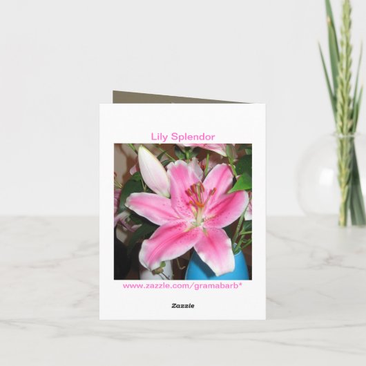 De Kaart van de Nota van de Pracht van de lelie (Achterkant)