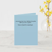 De Kaart van de Nota van de verontschuldiging - (Gele Bloem)