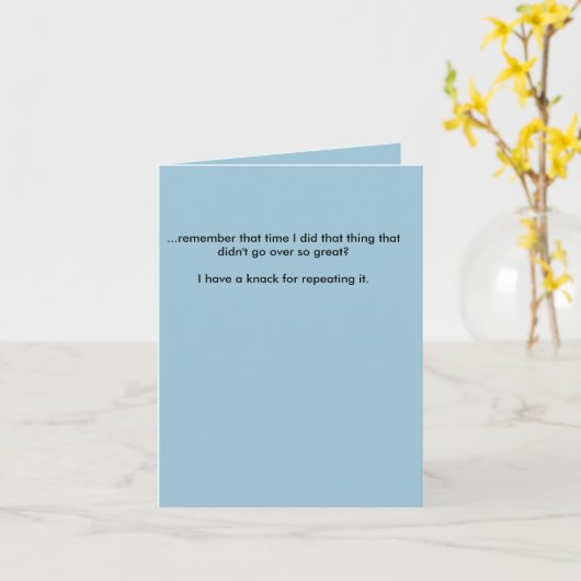 De Kaart van de Nota van de verontschuldiging - (Gele Bloem)