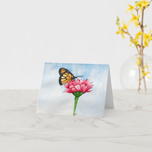 De Kaart van de Nota van de Vlinder van de monarch (Gele Bloem)