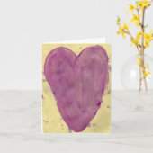 De Kaart van de Nota van de Waterverf van Purple (Gele Bloem)