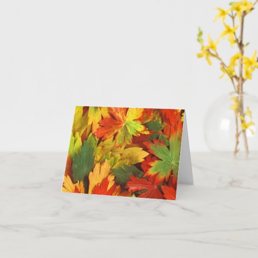 De Kaart van de Nota van Foiliage van de herfst (Gele Bloem)