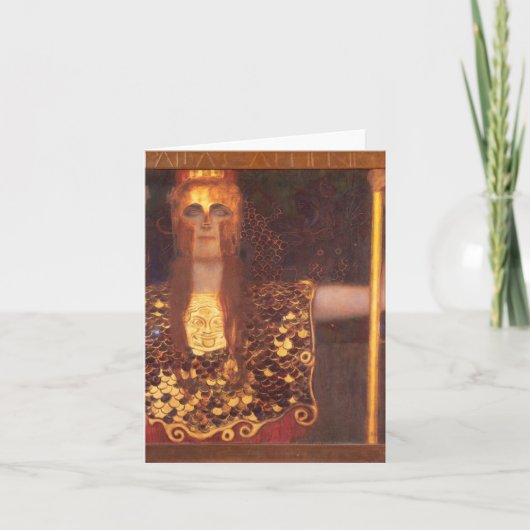De Kaart van de Nota van Gustav Klimt Minerva (Voorkant)