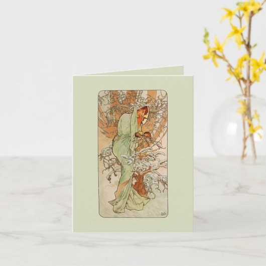 De Kaart van de Nota van het Meisje van de Winter (Gele Bloem)